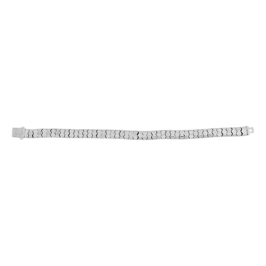 Forge Hex bracelet in silver for men featuring bold hexagonal links and a rugged design – Aayraa