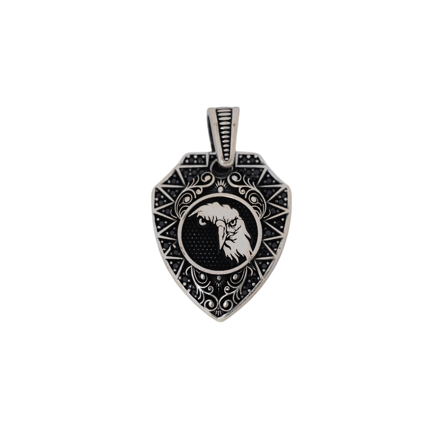 Ironwing Shield Pendant Gothic pendant jewellery for men