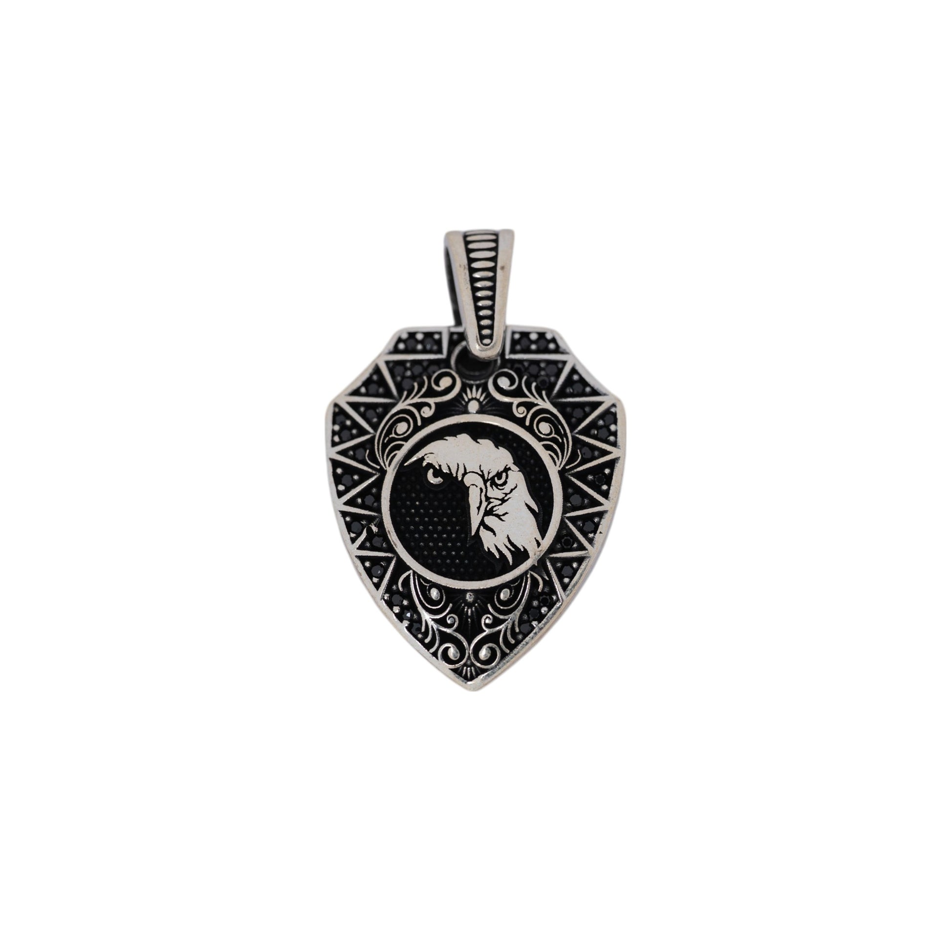 Ironwing Shield Pendant Gothic pendant jewellery for men