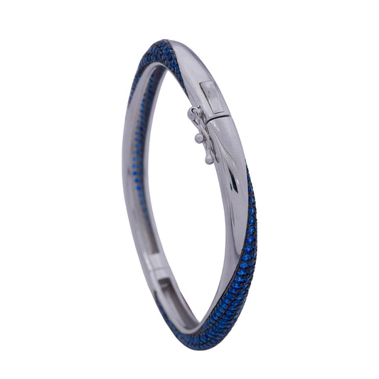 Azure Twist Kada oxidised silver jewellary for women - Aayraa