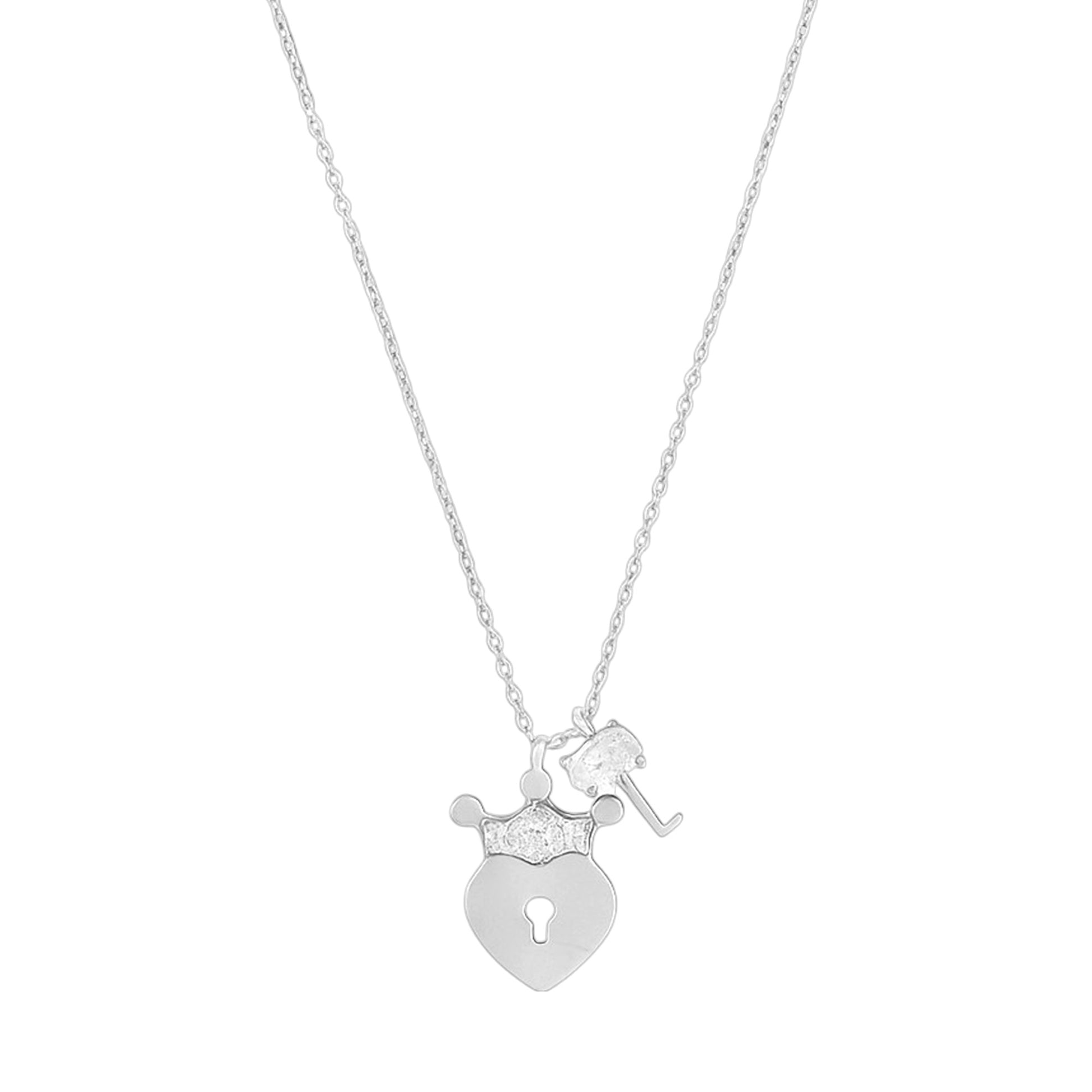 Locked in Love Pendant Silver Chain for Women