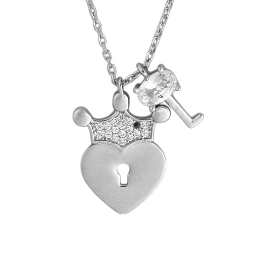 Locked in Love  Silver Pendant for Women