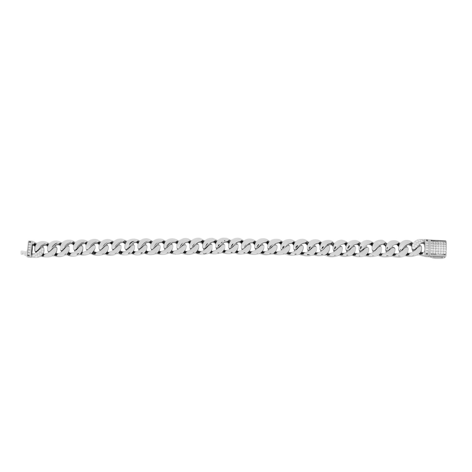 Titan Edge bracelet in silver for men featuring a bold, structured design with sleek edges – Aayraa