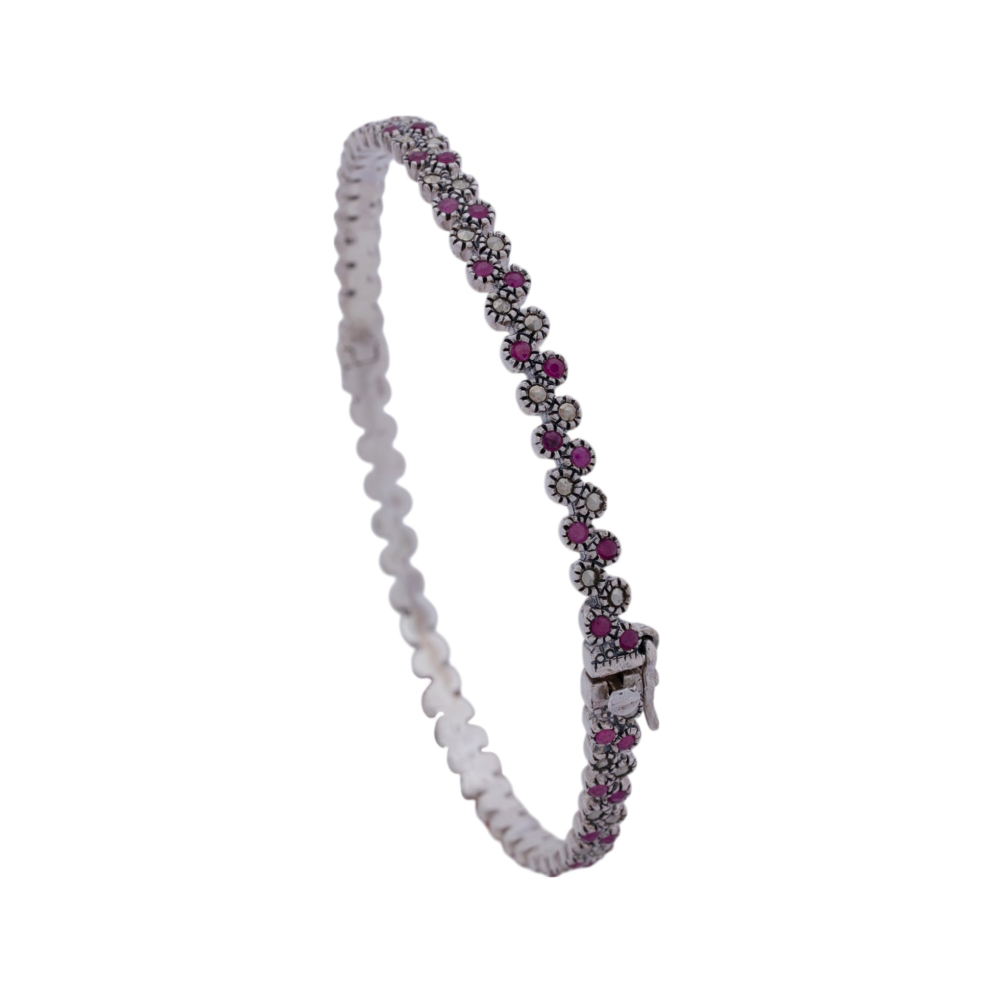 Ruhani Phool  silver bangle for women engraved with floral motifs - Aayraa