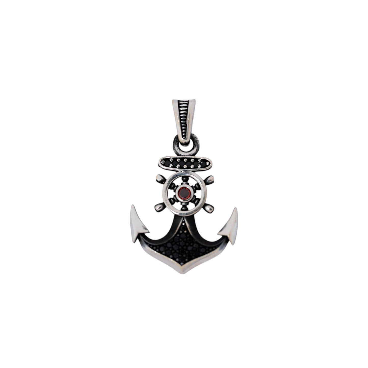 Crimson Anchor Pendant Gothic pendant jewellery for men