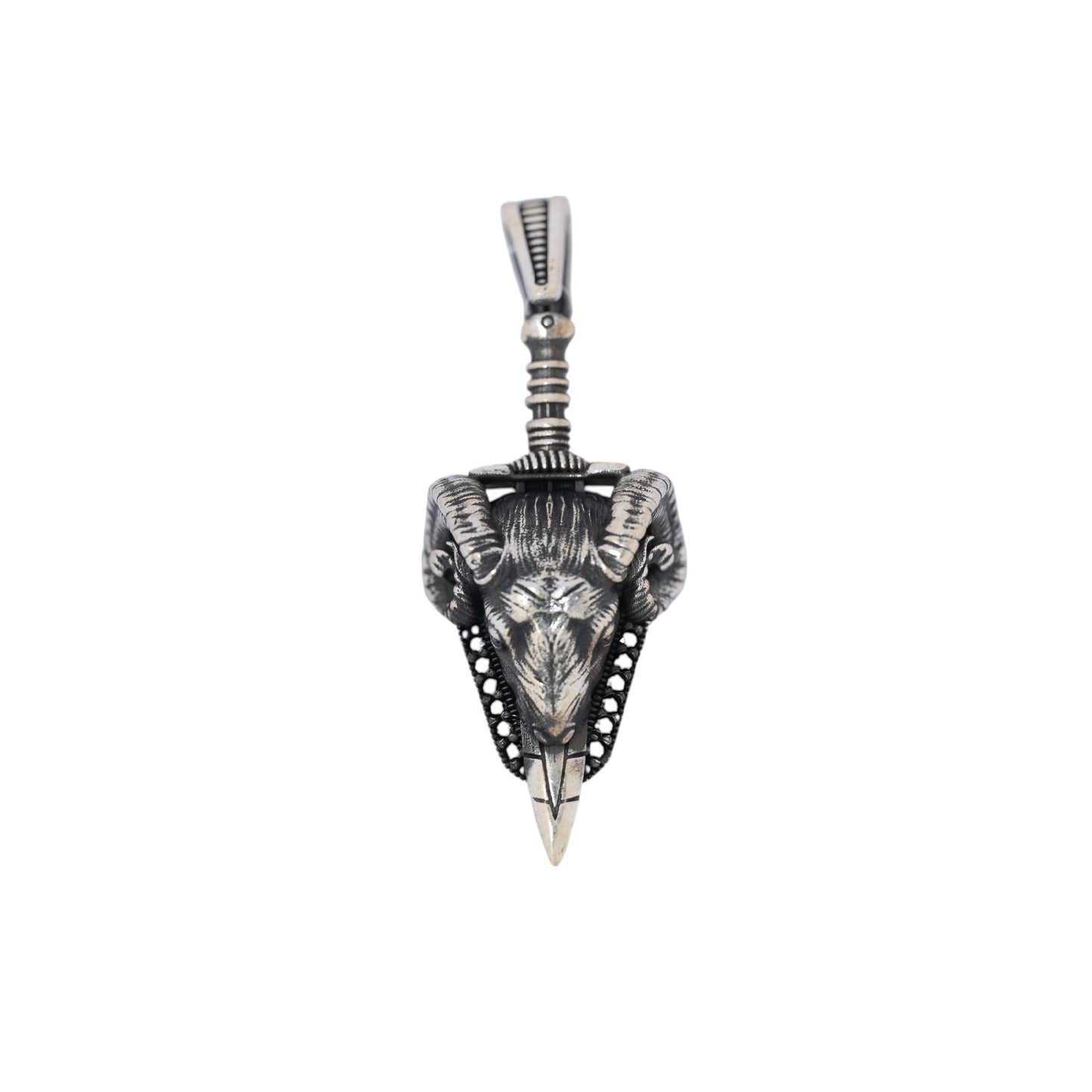 Ironhide Bison Pendant Gothic pendant jewellery for men