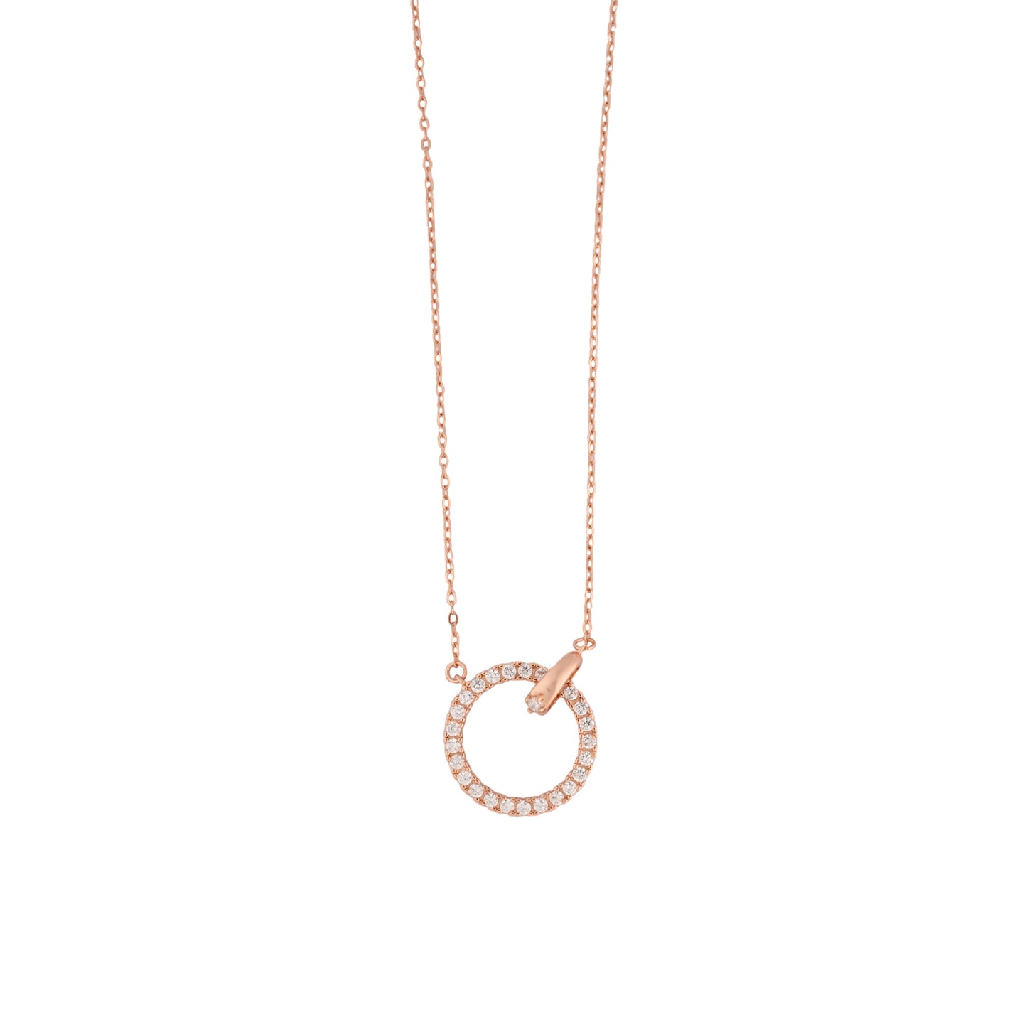 Celestia Loop Rose Gold Pendant for Women