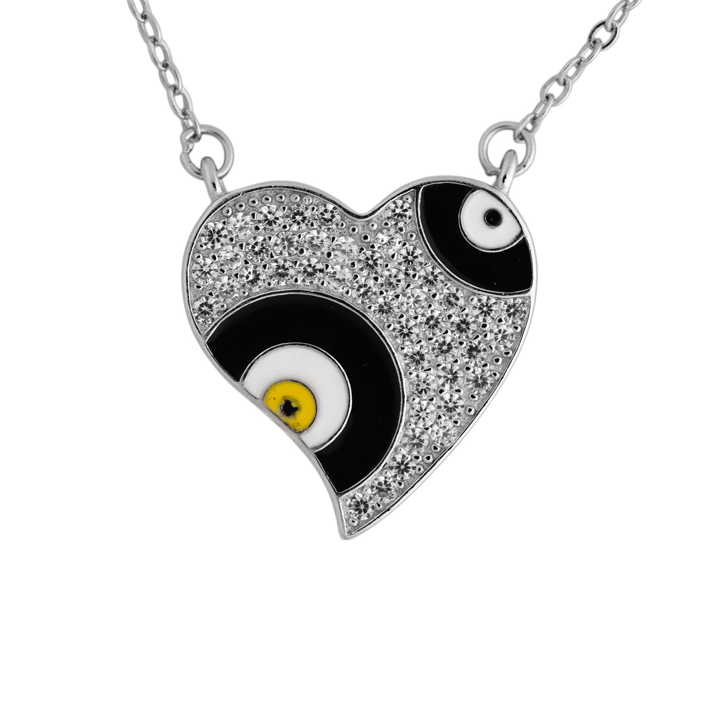 Eclipse of Love Necklace Silver Chain for Women