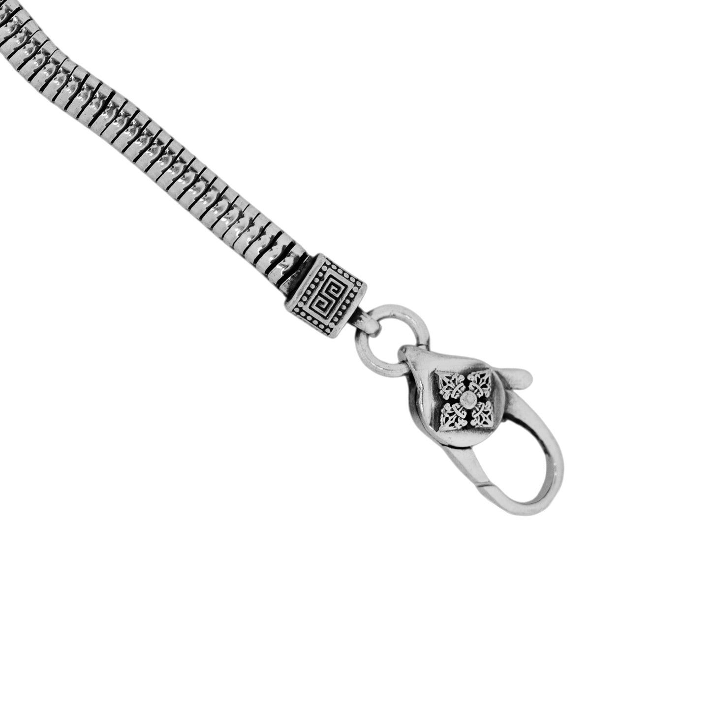 Kasaar Oxidised silver bracelet for men with bold, rugged design - Aayraa