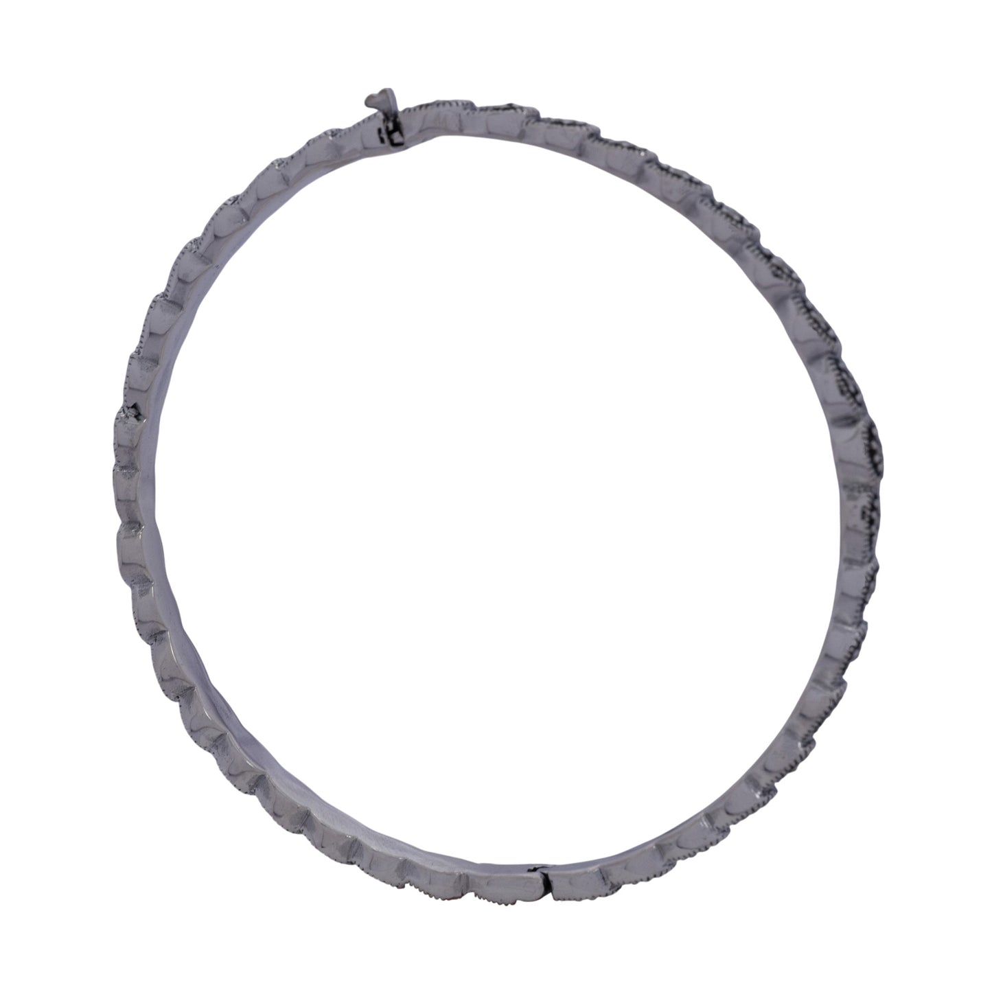 Blossom Marcasite silver bangle for women with authentic marcasite stones - Aayraa