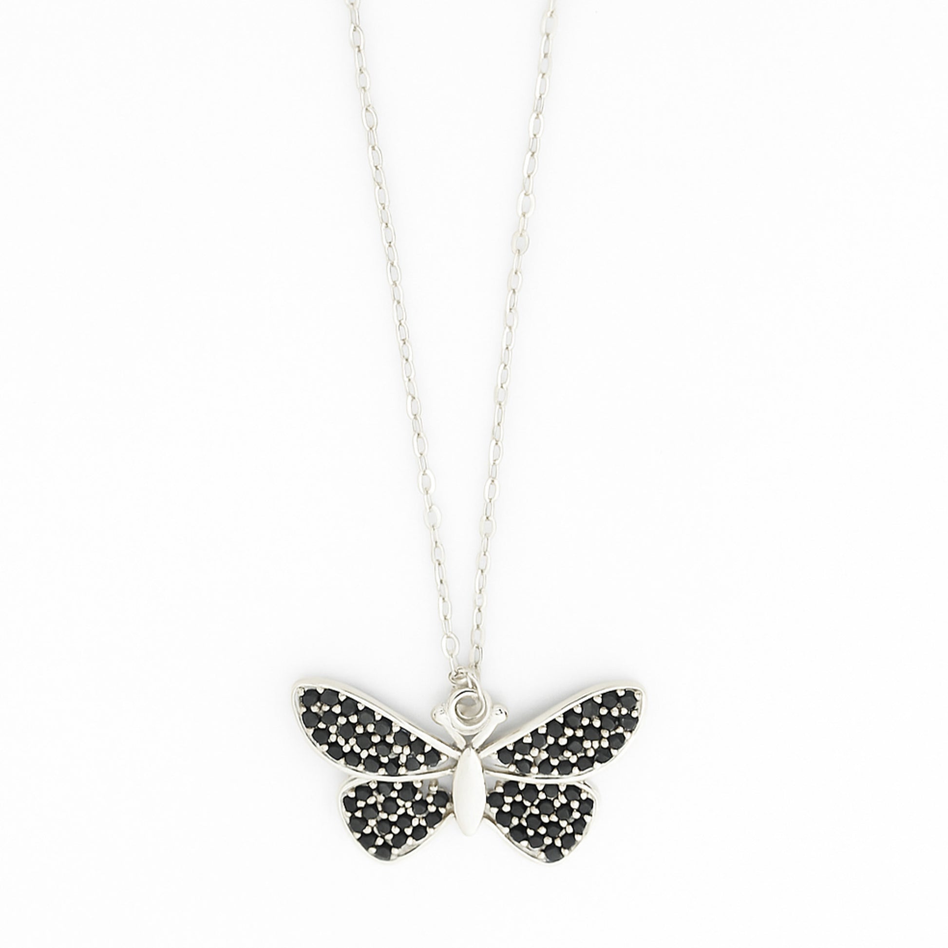 Noir Papillon Silver Pendant for women 