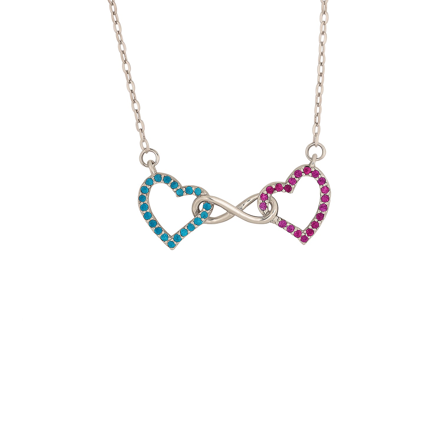 Trinity of Heart Infinity Silver Pendant for Women 